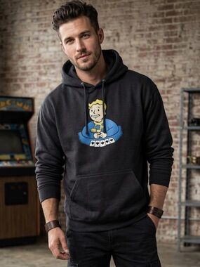 Fallout Black Graphic Hoodie Size Large